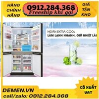 Tủ Lạnh 4 cánh SHARP Inverter 678 Lít SJ-FX688VG-BK - Mới 100% DEMEN