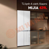 Tủ lạnh 4 cánh Xiaomi Mijia 439L BCD-439WGBI – Bản đá pha lê trắng, đông lạnh sâu -30°C