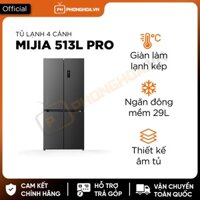 Tủ lạnh 4 cánh Xiaomi Mijia 513L & 513L Pro – Có ngăn đông mềm, kháng khẩn 99,99%