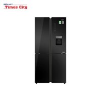 Tủ lạnh Aqua 4 cửa màu đen lấy nước ngoài AQR-IGW525EM(GB- Mới Chính Hãng