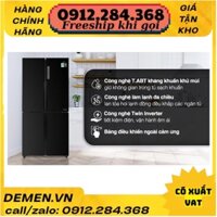 Tủ lạnh Aqua 4 cửa màu đen AQR-M525XA (FB) DEMEN