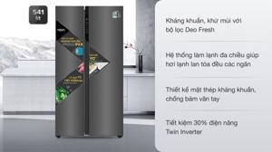 Tủ lạnh Aqua Inverter 541 lít AQR-S541XA