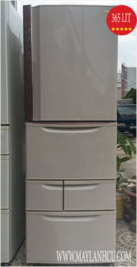tủ lạnh cũ nội địa hitachi r-k37rpam (5 cánh,làm đá rơi)