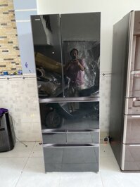 Tủ lạnh cũ Toshiba 6 cánh GR-F56FXV (ZT) mặt gương, cảm ứng