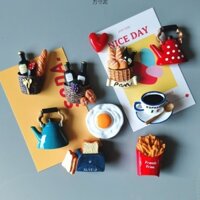 Tủ Lạnh Dán Nam Châm Trà Chiều 3 Ba Chiều Dễ Thương Mô Phỏng Thực Phẩm Tin Nhắn Ban Nam Châm Dán Trang Trí20250312Qq