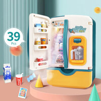 Tủ Lạnh Đồ Chơi Trẻ Em Phụ Kiện Tủ Lạnh Với Máy Làm Đá Thiết Bị Đóng Vai Cho Nhà Bếp Trẻ Em Đồ Chơi Thực Phẩm Cho Bé Gái Bé Trai