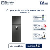 Tủ lạnh Electrolux ngăn đá trên 341L làm đá tự động Đen nhám