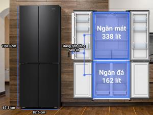 Tủ lạnh Galanz Inverter 500 lít BCD-500WTEP