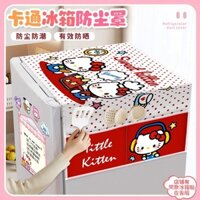 Tủ lạnh Hello kitty che bụi khăn Che Chống Thấm Nước Chống dầu hoạt hình thông dụng vải phủ đầu tủ lạnh máy giặt có thể đựng vải phủ đầu