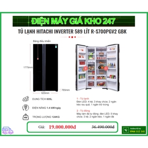 Tủ lạnh Hitachi Inverter 589 lít R-S700PGV2