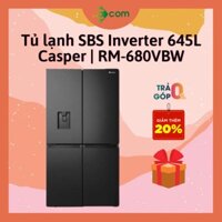 Tủ lạnh inverter 4 cánh CASPER 645L RM-680VBW - Hàng Chính Hãng, Bảo Hành 2 Năm