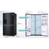 [Tủ lạnh LG GR-D247MC chính hãng] Tủ lạnh LG Inverter 601 Lít GR-D247MC (BH tại nhà 24 tháng hãng LG)