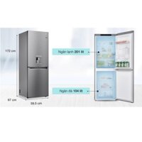 Tủ lạnh LG GR-D305PS /Chính hãng/ Tủ lạnh LG Inverter 305 lít GR-D305PS /Bảo hành 24 tháng từ LG/