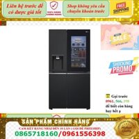 Tủ lạnh LG Instaview lấy nước ngoài UVnano 635L màu đen GR-X257BL  .