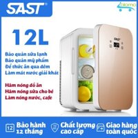 Tủ lạnh mini 12 lít SAST ST12L 2 chế độ làm lạnh hâm nóng cho gia đình và trên ô tô hiển thị nhiệt độ - BH 1 năm