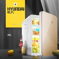 Tủ lạnh mini cho gia đình và xe hơi Hyundai 20L máy làm nóng lạnh 2 chiều nhỏ gọn dễ di chuyển