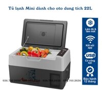 Tủ Lạnh mini Cho Ô Tô, Gia Đình Alpicool G22 22L - Điều Khiển Bằng Điện Thoại - Tủ lạnh xe hơi có ngăn đá