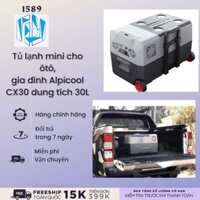 Tủ lạnh mini cho ôtô, gia đình Alpicool CX30 dung tích 30L, điều khiển bằng điện thoại, có tay kéo - BH 12 tháng TVS11 .