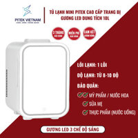 Tủ lạnh mini KEMIN cao cấp trang bị gương có đèn led 10L - Pitek