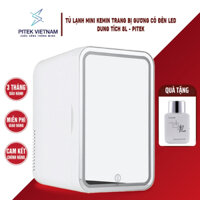 Tủ lạnh mini KEMIN cao cấp trang bị gương có đèn led 8L bảo quản nước hoa, mĩ phẩm, sữa mẹ- Pitek