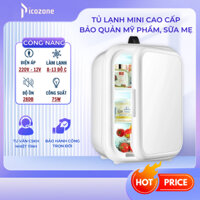 Tủ Lạnh Mini Mặt Gương Đèn LED 12L PITEK, Bảo Quản Mỹ Phẩm, Trữ Sữa, (BẢO HÀNH CHÍNH HÃNG)
