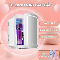 Tủ Lạnh Mini Tích Hợp Gương Và Đèn LED, Tủ Lạnh Mini Tráng Gương Cao Cấp Đựng Mỹ Phẩm, Phòng Ngủ, Ô Tô, Tiết Kiệm Điện