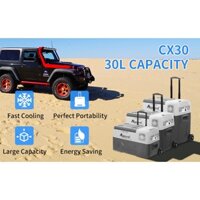 Tủ lạnh mini trên ô tô dung tích 15L(C15)/20L(C20)/ 30L(CX30 có bánh xe và tay kéo)/40L(CX40) kết nối điện thoại qua App