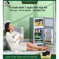Tủ lạnh mini, tủ lạnh 2 cánh làm lạnh nhanh ngăn đá và ngăn lạnh giữ đồ luôn tươi mới, siêu thon thả tiết kiệm giá thành