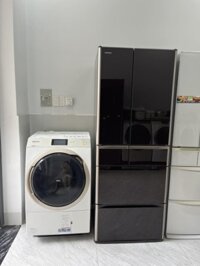 Tủ lạnh nội địa Nhật HITACHI R-G5200E 6 cánh, mặt gương màu nâu đen , 517L mới 95%