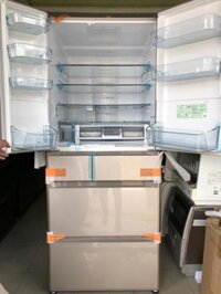 Tủ lạnh nội địa Nhật HITACHI R-XG6200H DATE 2017 màu vàng cát