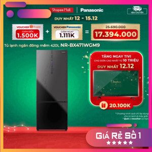 Tủ lạnh Panasonic 2 cánh Inverter 420 lít NR-BX471WGM9