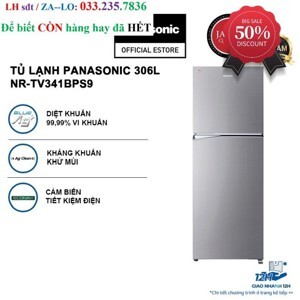 Tủ lạnh Panasonic 2 cánh Inverter 306 lít NR-TV341BPS9