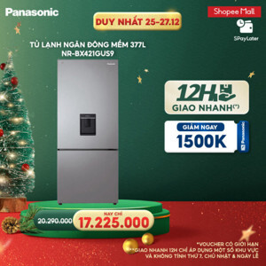 Tủ lạnh Panasonic 2 cánh Inverter 377 lít NR-BX421GUS9