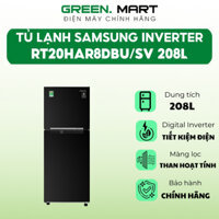Tủ lạnh Samsung Inverter 208 lít RT20HAR8DBU/SV | Tủ lạnh 2 cánh bộ lọc than hoạt tính khử mùi
