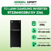 Tủ lạnh Samsung Inverter 236 lít RT22M4032BU/BY | Tủ lạnh 2 cánh có ngăn cấp đông mềm -1 độ C