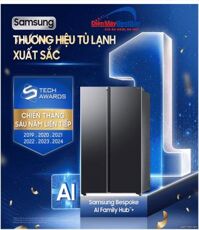 Tủ lạnh Samsung Inverter 655 lít Side By Side RS70F65Q3FSV New 2025