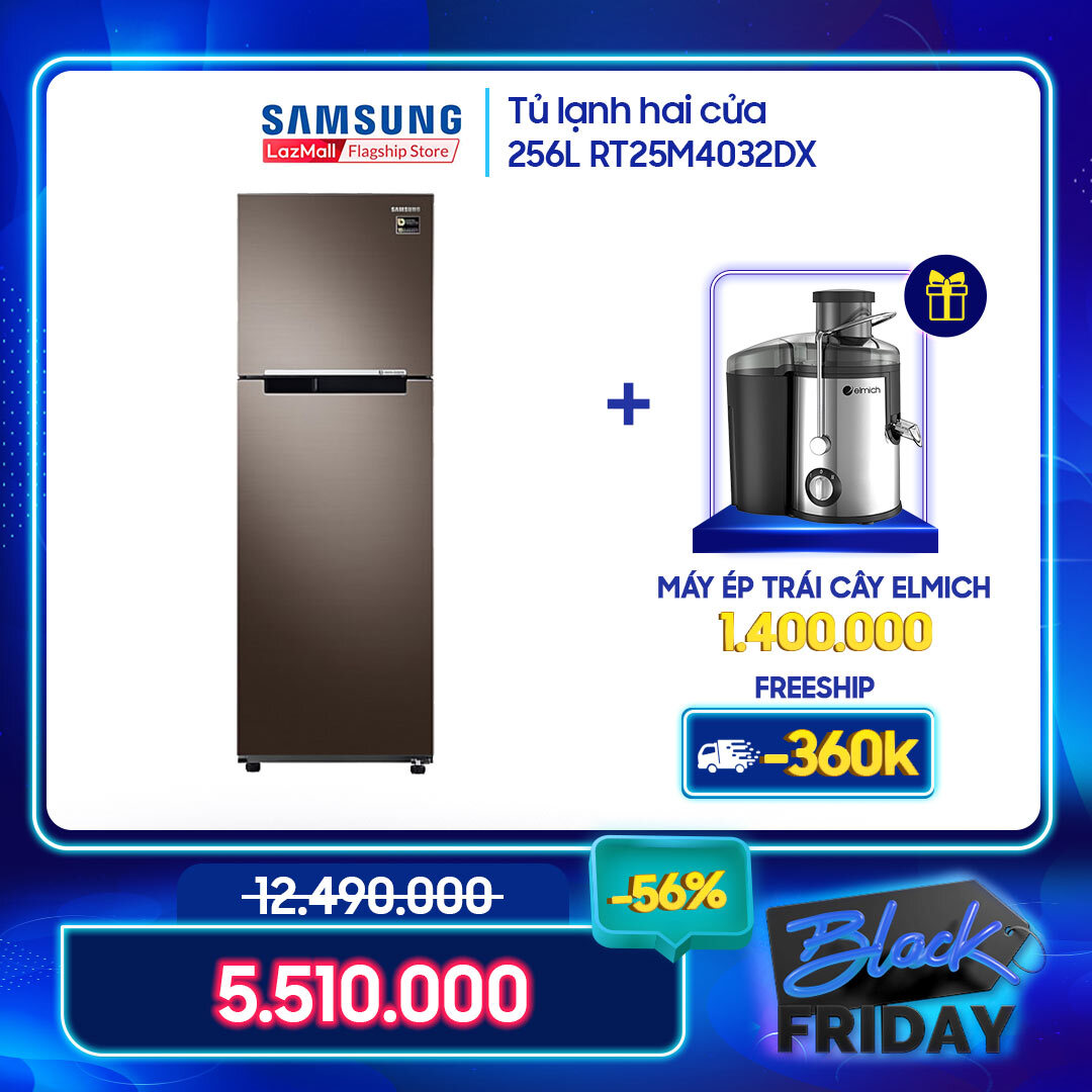 Tủ lạnh Samsung Inverter 256 Lít RT25M4032DX/SV