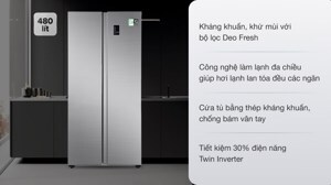 Tủ lạnh Aqua Inverter 480 lít AQR-S480XA