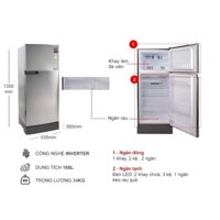 Tủ lạnh Sharp Inverter 165 lít SJ-X196E-SL- Mới Đập Hộp 100% Nguyên Seal