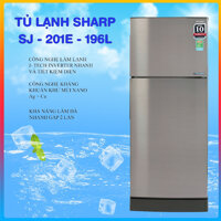 Tủ lạnh Sharp Inverter 196 lít SJ-X201E-SL