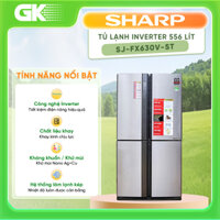 Tủ Lạnh Sharp Inverter 556L SJ-FX630V-ST - Giao Tại HCM