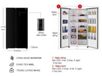Tủ lạnh Sharp Inverter 600 lít SJ-SBXP600VG-BK