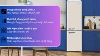 Tủ Lạnh Simplehome 280 Lít BCD-258VX Phong Cách Retro Màu Kem Ngăn Đá Dưới