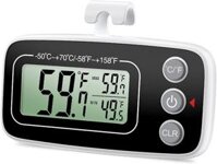 Tủ lạnh thermometre, tủ lạnh kỹ thuật số mini Tủ đông nhiệt kế, khoảng cách nhiệt độ -50 đến 70  C với móc, ghi tối đa phút, màn hình LCD, chuyển đổi