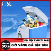 Tủ lạnh XIAOZHUBANGCHU mini nhỏ gọn 7.5 lít sử dụng kép nóng lạnh nhiệt độ từ 15°C-25°C cho xe hơi - free ship