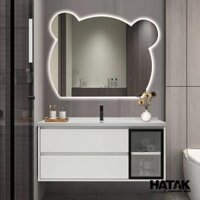 Tủ Lavabo Phòng Tắm Nhựa PVC Gương LED HA-TN2614