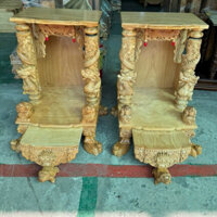 [TỨ LINH HỘI TỤ_GIÁ XƯỞNG] Bàn thờ thần tài ông địa cao cấp gỗ gõ đỏ long lân quy phụng 60cm 68cm giá cạnh tranh