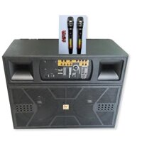 Tủ Loa Kéo Active 4 Tấc Đôi TA215 Mic Nhôm UHF