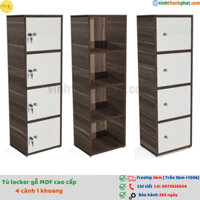 Tủ locker gỗ 4 cánh 1 khoang đựng đồ cá nhân