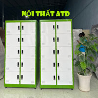 Tủ locker sắt 10 ngăn đựng đồ dùng cá nhân, giá tốt tại xưởng.